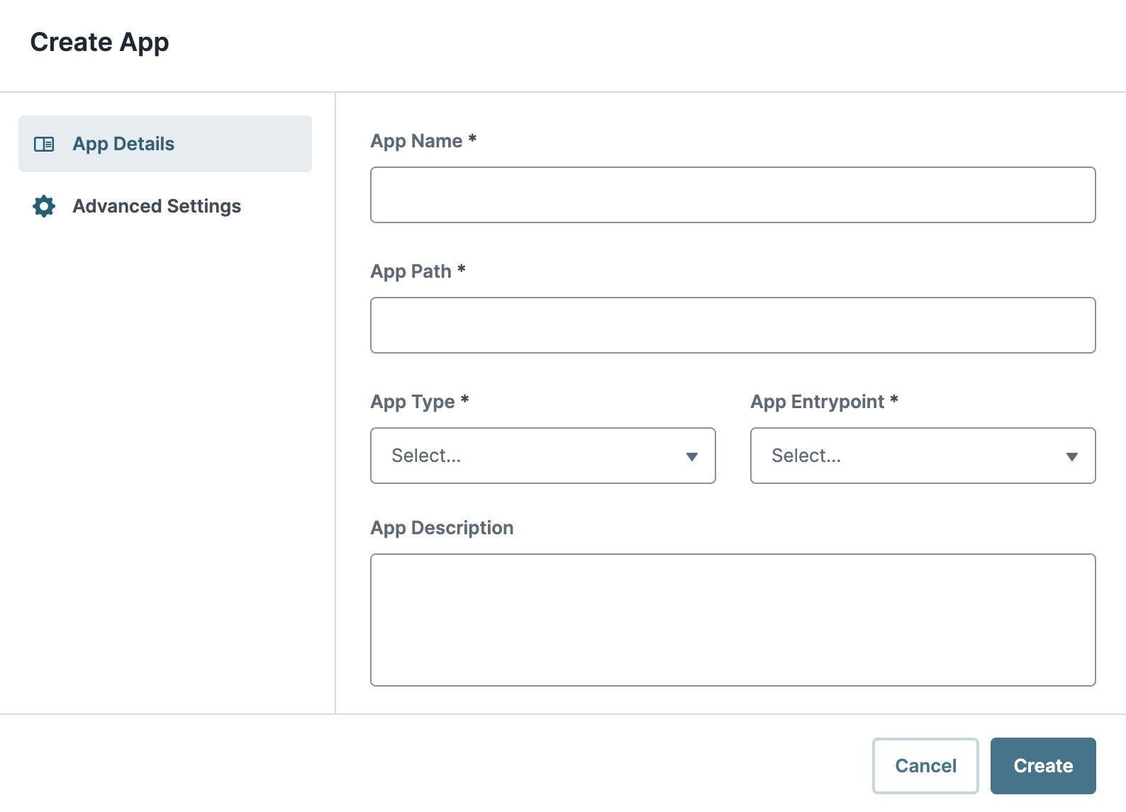 A static image displaying the App Details tab's configuration settings and options.
