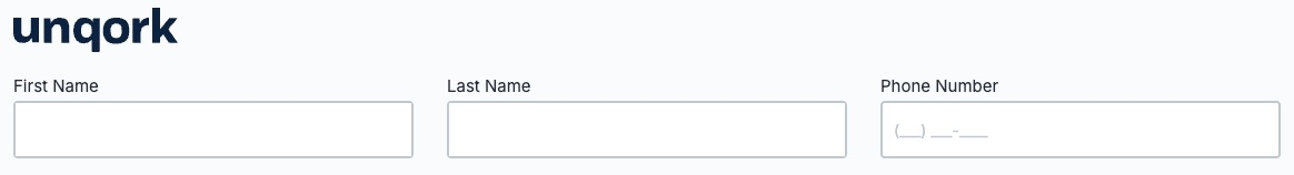 A static image of Express View displaying three text field components nested in an invisible columns component.