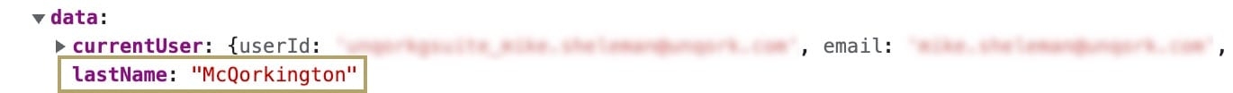 A static image displaying a Text Field's submission data in console view.