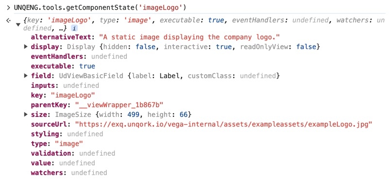 A static image displaying the data structure of an Image component.