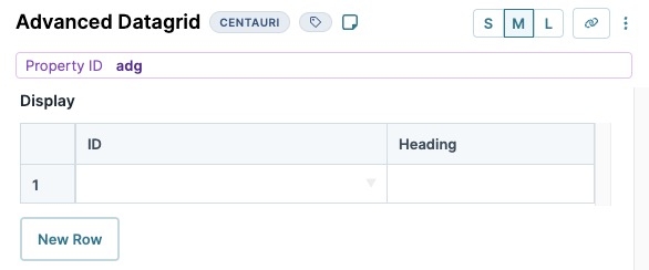 A static image displaying the Advanced Data Grid's Data settings.