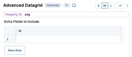 A static image displaying the Advanced Data Grid's Data settings.