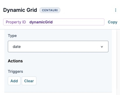 A static image displaying the Date column's Actions settings.