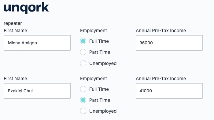 A static image displaying the completed configuration and prepopulated fields in Express View.