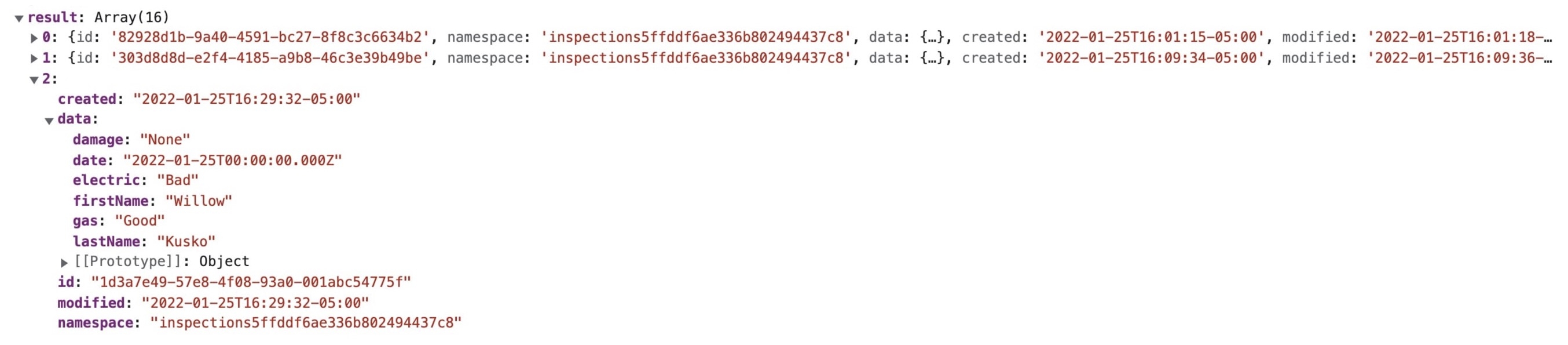 A static image displaying the Data Structure of a Browser Storage object.
