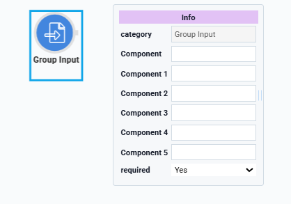 A static image of the Group input operator.