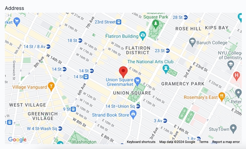 A static image displaying a Map V2 component in Express View.