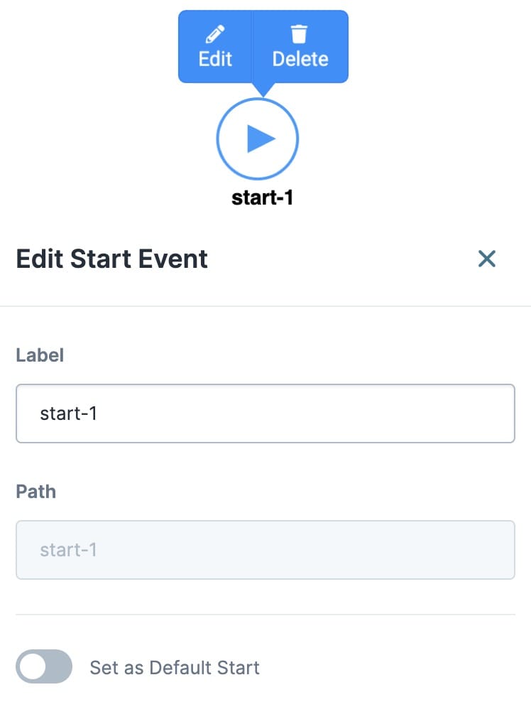 A static image displaying the End node on the workflow canvas, and the End node's confiugration panel with default settings.
