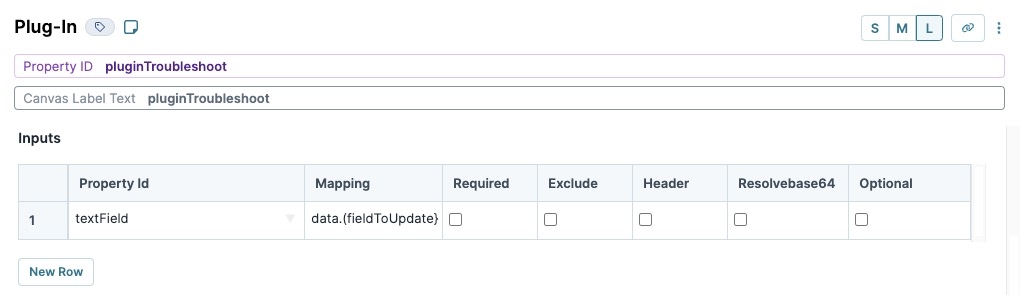 A static image displaying the Input table settings