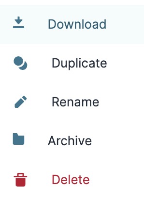 A static image displaying a Schema tile's ellipsis menu.